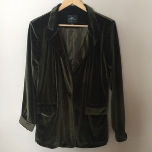 NWOT Olive Green Velvety Blazer